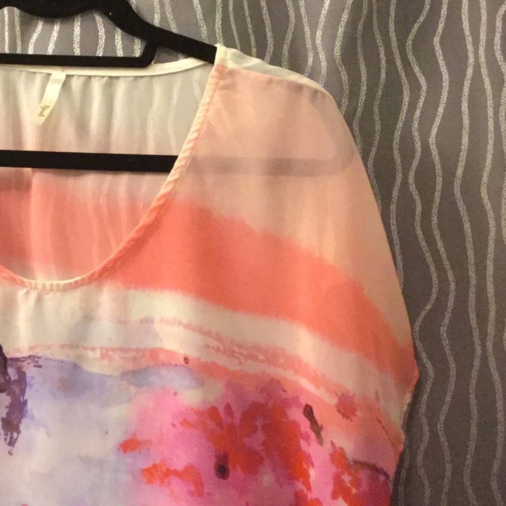 Watercolor Sheer Blouse
